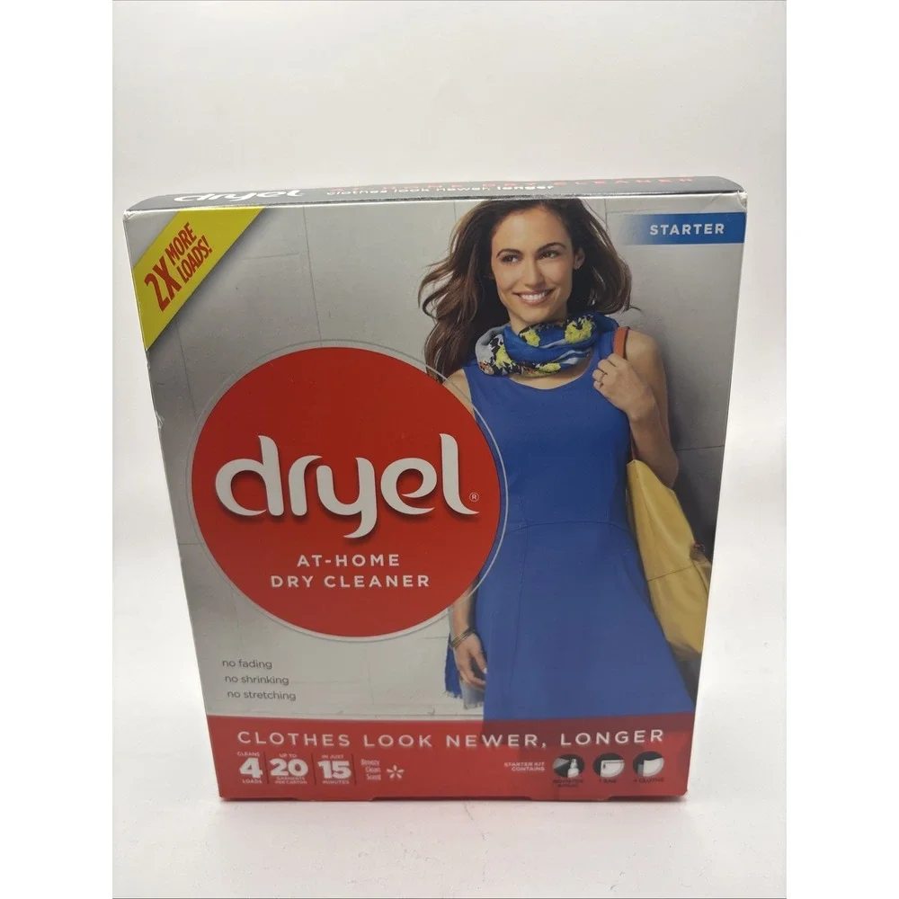 Dryel At Home Dry Cleaner Starter Kit New Sealed 4 Loads